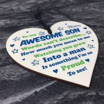 Awesome Son Gifts From Dad Mum Heart Gift For Him 16th 18th