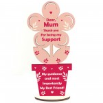 Mum Gift For Mothers Day Wood Standing Flower Thank You Gift