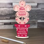 Mum Gift For Mothers Day Wood Standing Flower Thank You Gift