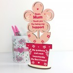 Mum Gift For Mothers Day Wood Standing Flower Thank You Gift