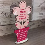 Mum Gift For Mothers Day Wood Standing Flower Thank You Gift