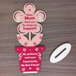 Mum Gift For Mothers Day Wood Standing Flower Thank You Gift