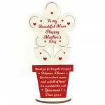 Thank You Gift For Mum Wood Flower Mothers Day Gift