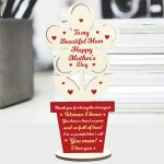 Thank You Gift For Mum Wood Flower Mothers Day Gift