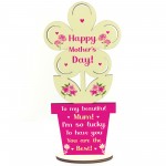 Special Gift For Mothers Day Wood Standing Flower Thank You Gift