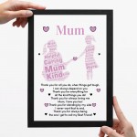 Mum POEM Gifts for Mum Her Mothers Day Gifts Birthday Christmas