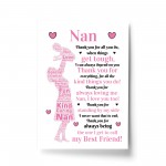 Nan POEM Gifts for Nan Mothers Day Gifts Birthday Print