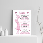 Nan POEM Gifts for Nan Mothers Day Gifts Birthday Print