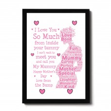 Mummy To Be Gift For Mothers Day From Bump Personalised Framed