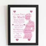 Mummy To Be Gift For Mothers Day From Bump Personalised Framed