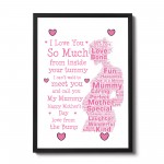 Mummy To Be Gift For Mothers Day From Bump Personalised Framed
