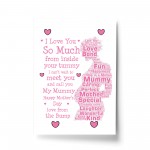 Mummy To Be Gift For Mothers Day From Bump Personalised Print