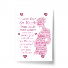 Mummy To Be Gift For Mothers Day From Bump Personalised Print