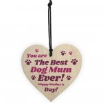 Funny Mothers Day Gift For Best Dog Mum Heart Gift From Dog