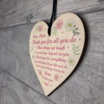 Mum Gift For Mothers Day Birthday I Love You Gift Wooden Heart