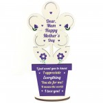 Gift For Mum On Mothers Day Wood Flower Special Gift For Mum