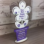 Gift For Mum On Mothers Day Wood Flower Special Gift For Mum