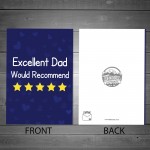 Funny Dad Card For Fathers Day Birthday Would Recommend Card