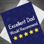 Funny Dad Card For Fathers Day Birthday Would Recommend Card