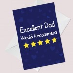 Funny Dad Card For Fathers Day Birthday Would Recommend Card