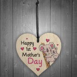 Personalised 1st Mothers Day Gift For Mummy Wooden Heart Plaque