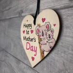 Personalised 1st Mothers Day Gift For Mummy Wooden Heart Plaque