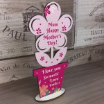 Mothers Day Gift For Mum Mummy Wood Standing Flower Love Gift