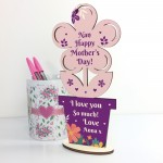 Mothers Day Gift For Nan Nanny Wood Standing Flower Love Gift