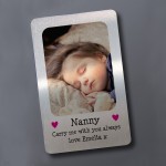 Mothers Day Gift For Nanny Personalised Carry Me Metal Card
