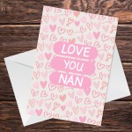 Card For Nan Mothers Day Birthday LOVE YOU NAN Card