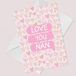 Card For Nan Mothers Day Birthday LOVE YOU NAN Card