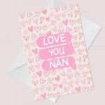 Card For Nan Mothers Day Birthday LOVE YOU NAN Card