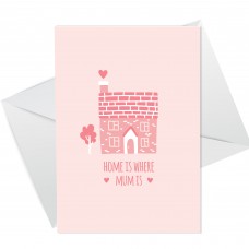 Mothers Day Birthday Card For Mum HOME IS WHERE MUM IS Cute Card