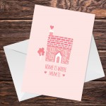 Mothers Day Birthday Card For Mum HOME IS WHERE MUM IS Cute Card
