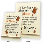 In Loving Memory Of Mum Wood Standing Plaque Mum Memorial