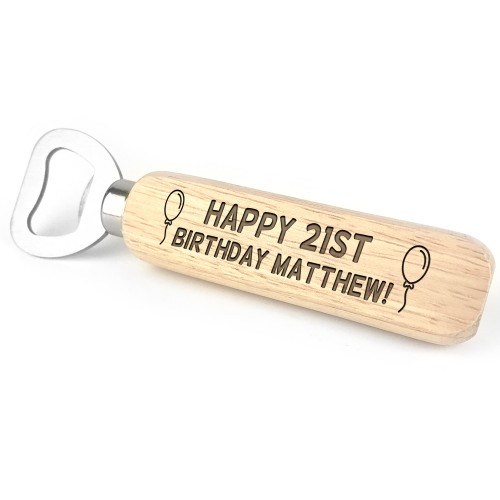 Personalised Birthday Engraved Bottle Opener 18th 21st 30th 40th