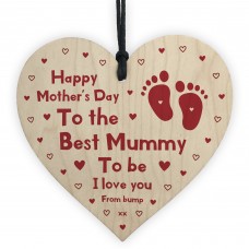 Mummy To Be Mothers Day Gift From Bump Wood Heart Gift