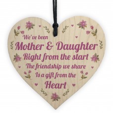 Gift For Mother And Daughter Wooden Heart Sign Love Gift