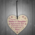 Gift For Mother And Daughter Wooden Heart Sign Love Gift