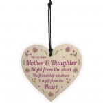 Gift For Mother And Daughter Wooden Heart Sign Love Gift