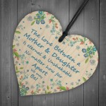 Mother And Daughter Wooden Heart Gift For Mum Novelty Gift