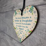 Mother And Daughter Wooden Heart Gift For Mum Novelty Gift