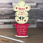 Mum Wooden Flower Gift For Mothers Day Novelty Birthday Gifts