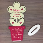Mum Wooden Flower Gift For Mothers Day Novelty Birthday Gifts