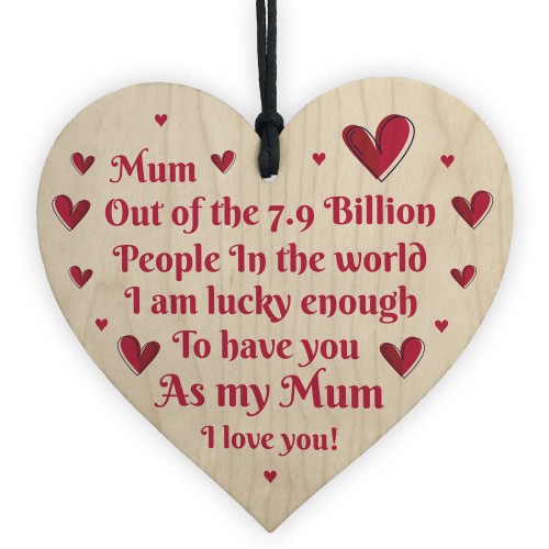 I Love You Mum Gifts Hanging Sign For Birthday Mothers Day