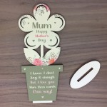 Mum Happy Mothers Day Gift From Daughter Son Wooden Flower
