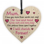 Mum Gift From Son Daughter Mothers Day Wooden Heart Birthday