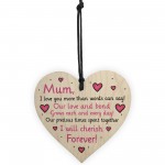 Mum Gift From Son Daughter Mothers Day Wooden Heart Birthday