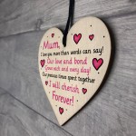 Mum Gift From Son Daughter Mothers Day Wooden Heart Birthday