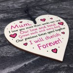 Mum Gift From Son Daughter Mothers Day Wooden Heart Birthday